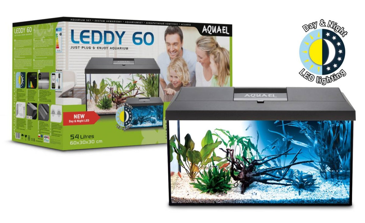 LEDDY DAY&NIGHT 60 Aquarium Set Schwarz