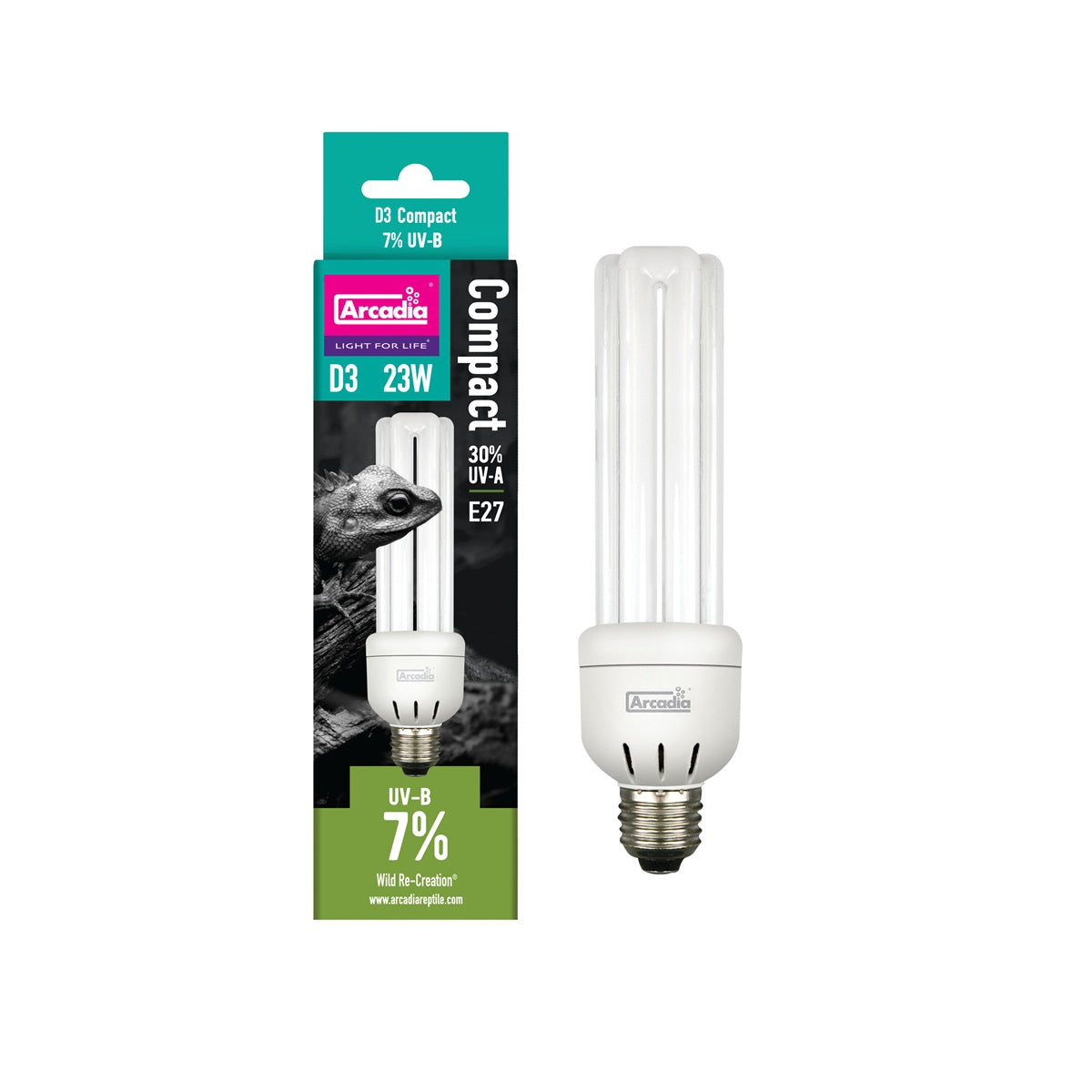 Arcadia D3 Compact Lampe 7% UVB 23 Watt