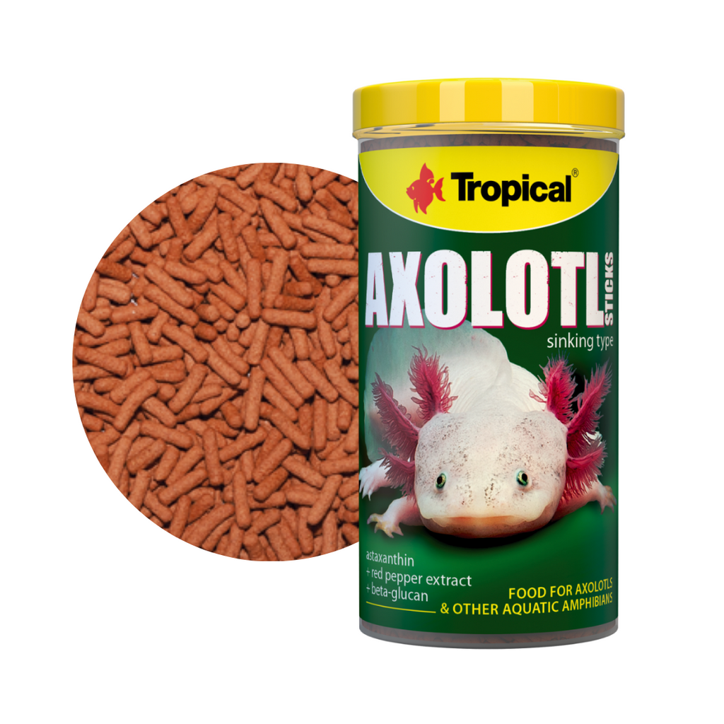 Axolotl Sticks Tropical, Axolotl Futter